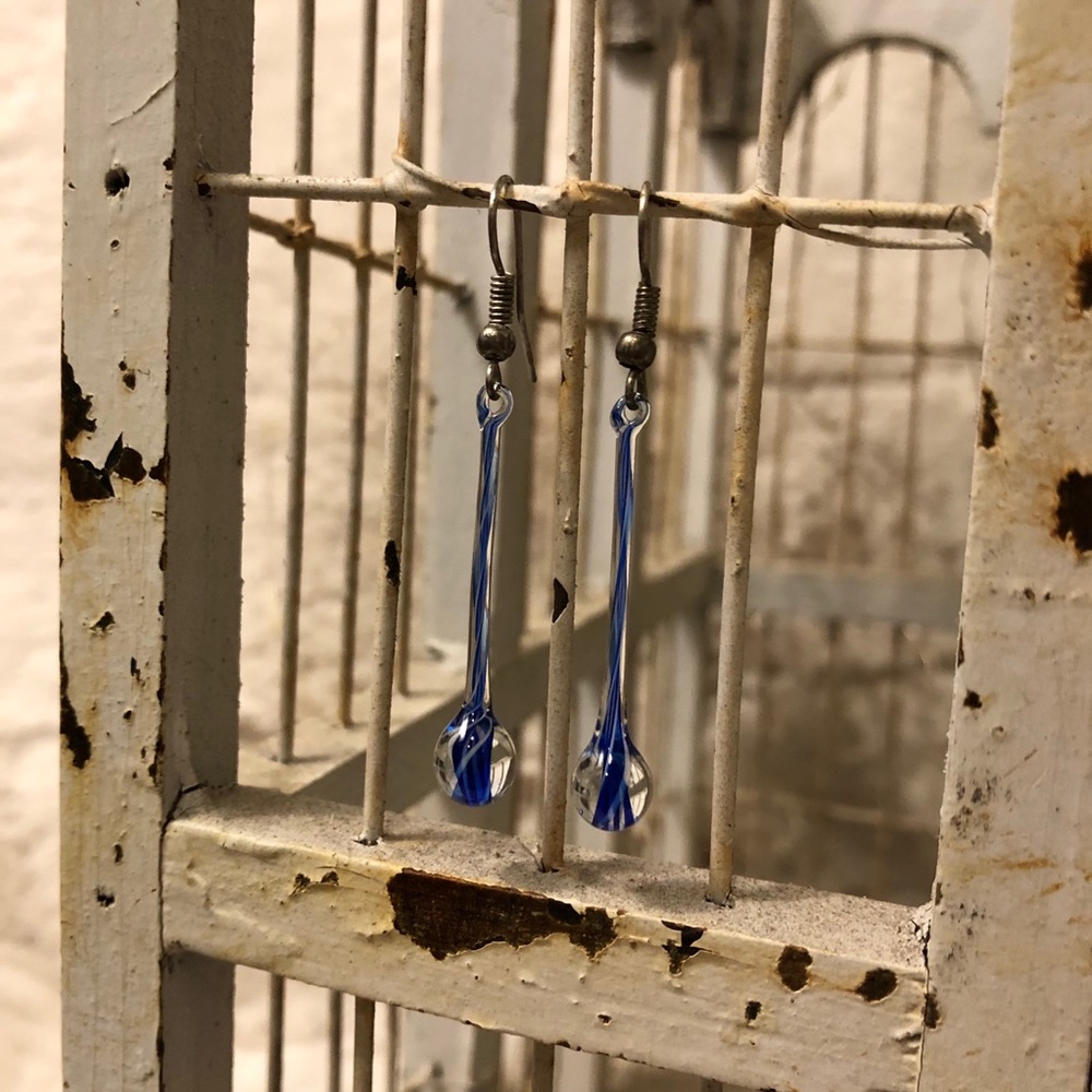 Handblown Glass Earrings from Germany